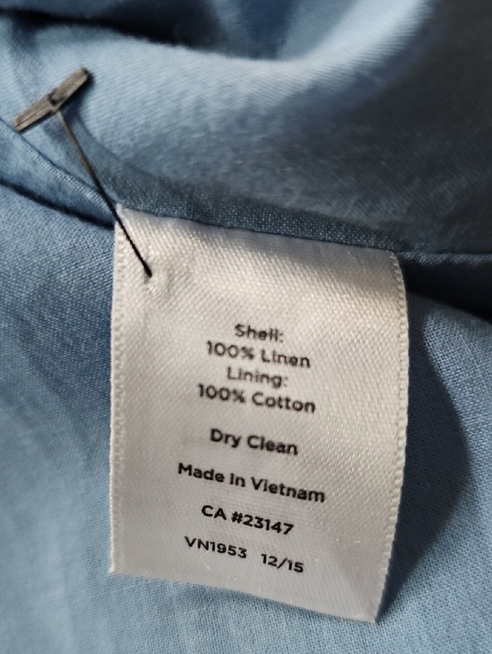 Talbots Light Blue Button-Front Linen Midi Skirt - Picture 8 of 8